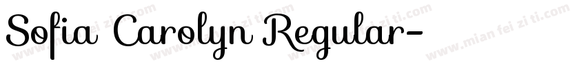 Sofia Carolyn Regular字体转换